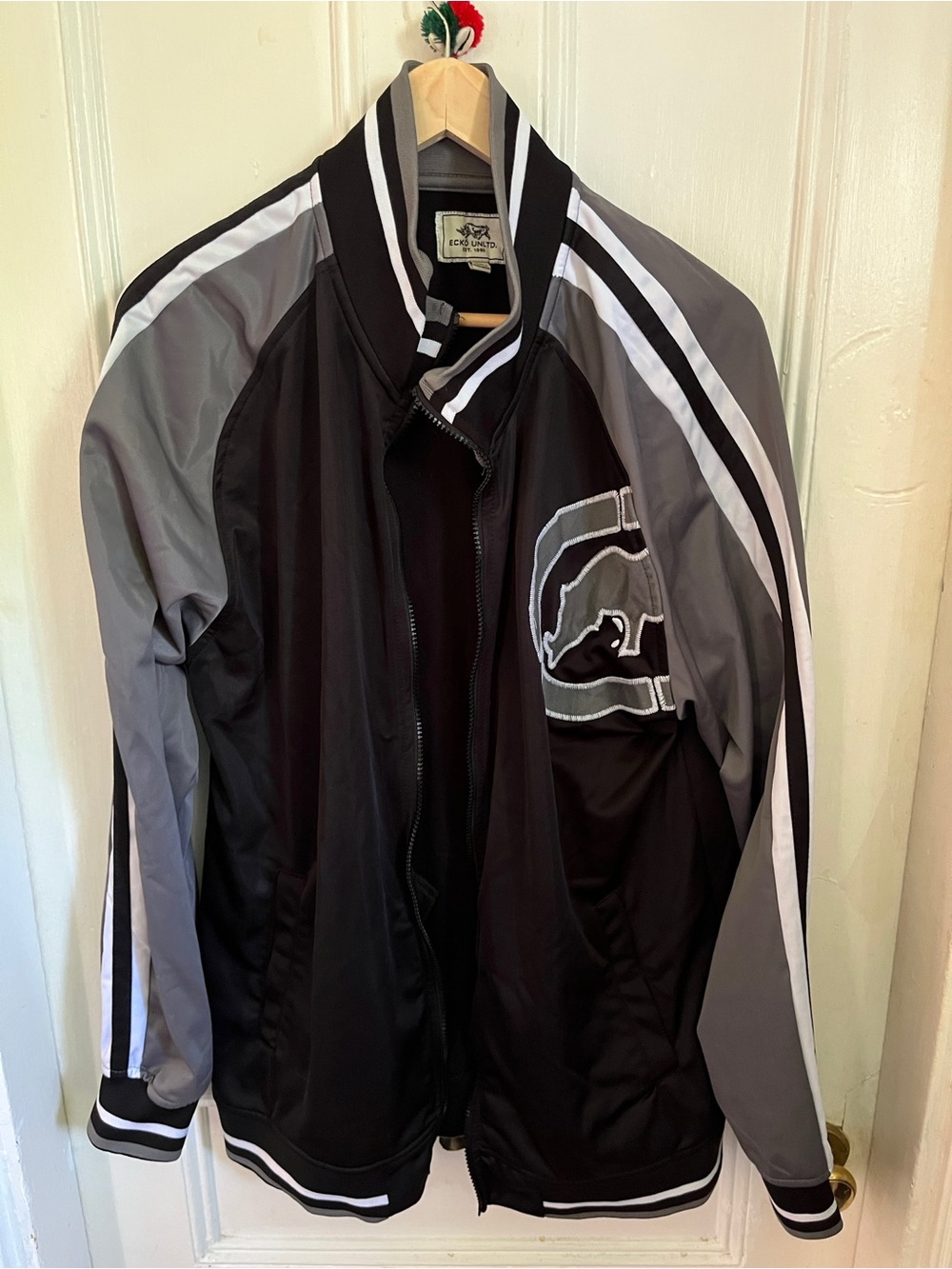 Ecko Unlimited Black and Gray Athletic Jacket